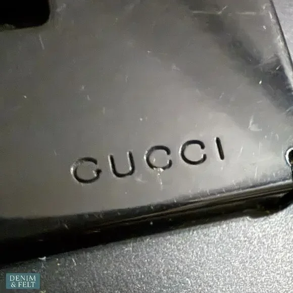 Gucci Black GG Logo Shoulder Tote Work Bag Classic Designer Style PVC Purse - Picture 15 of 16